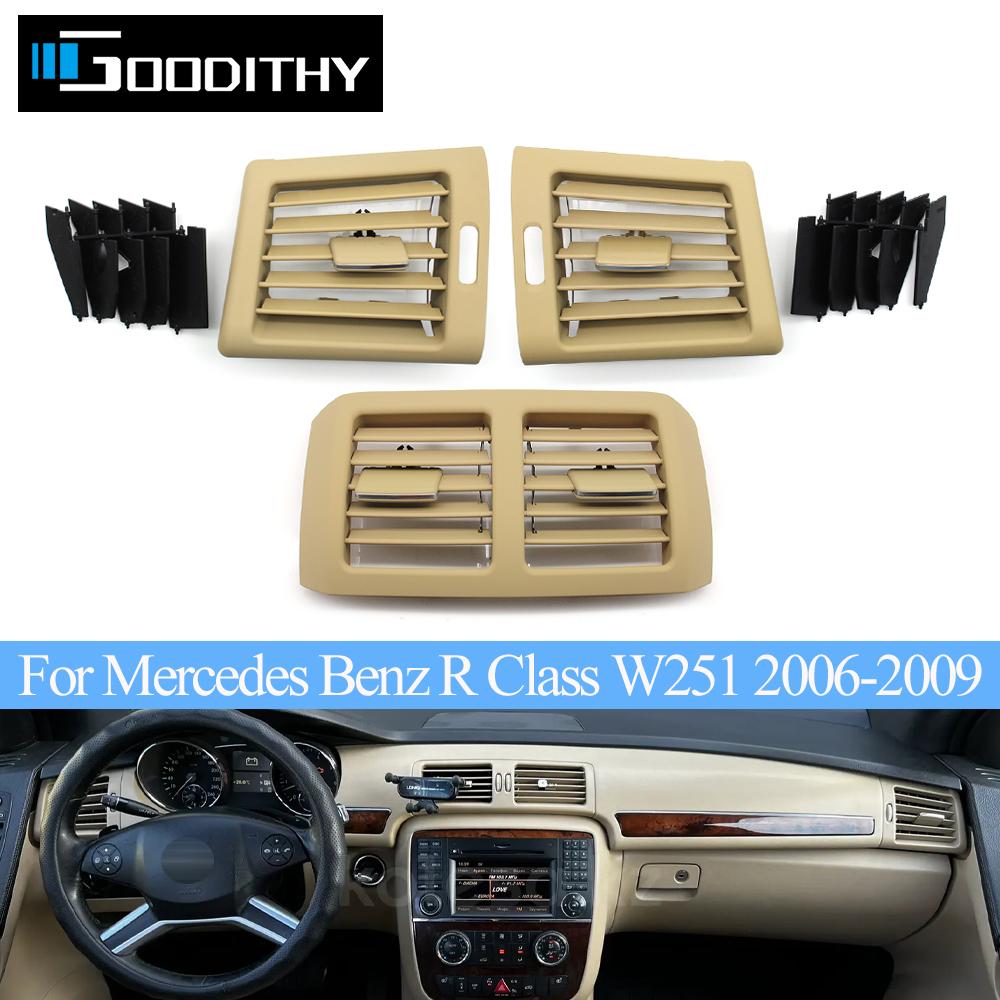 Car Left Right Central Rear Air Conditioner Grille AC Vent Panel Cover For Mercedes Benz W251 R300 R320 R350 R400 R500 2006-2009