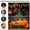 12/24Pack Christmas Floating Candles With Magic Wand Remote LED Flameless Hanging Taper Candle Flickering for Home Holiday Decor