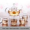 Heat-Resistant Glass Flower Tea Set