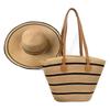 Trendy French One-Shoulder Straw Tote: Large-Capacity Woven Beach & Vacation Handbag for Women