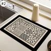 Coffee Mat Super Absorbent Dish Drying Mat Large Dish Drying Mats for Kitchen Counter Non-slip Drain Pad Coffee Bar Accessories