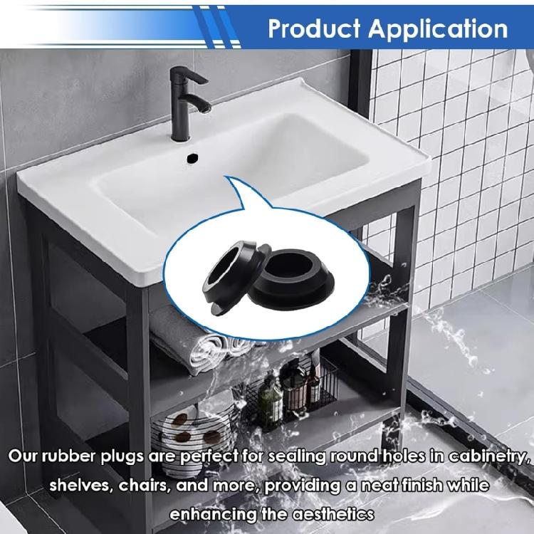 125Pcs Rubber Hole Plug Assortment 8 Different Size Cabinet Chair Hole Covers Soft Sealing Hole Caps Dust Plugs
