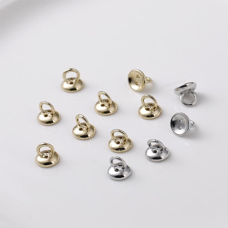 Elegant Pearls Bead Clasp Ends Decorative Pearls Ends Connectors for Custom Jewelry and Garment Accessories