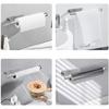 Paper Towel Holders Wall Mount Under Cabinet Self Adhesive Drilling Stainless Steel Paper Towel Rolls Holder for