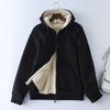 Thick Fleece Hooded Jacket Autumn and Winter Loose Casual Warm Sportswear Cardigan Hooded Sweatshirt for Women
