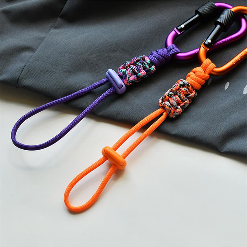 Multifunctional Tactical Braided Lanyard Carabiner Outdoor Camping Hook Cord Backpack Buckle Keychain Hiking Accessories