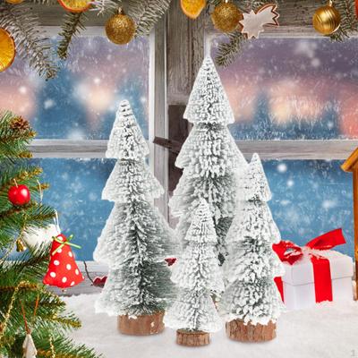 Artificial Christmas Tabletop, Flocked Christmas, Rustic Miniature for Holiday, Shop Window