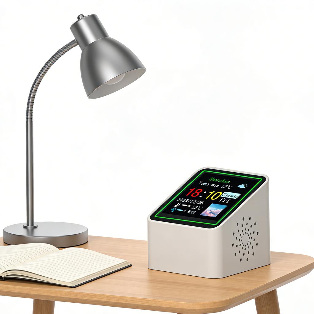 Smart WiFi Digital Clock with Weather with Temperature Humidity Display Date Digital Weather Station for Home Offices Bedroom