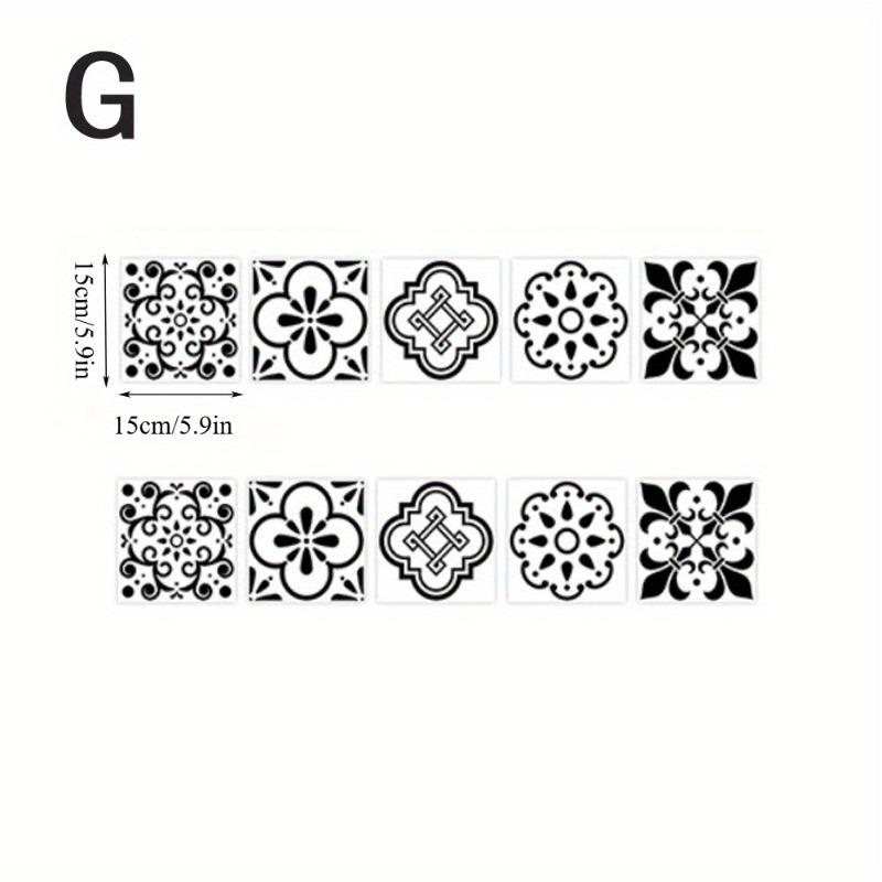 Vintage Self-Adhesive Waterproof Wall Sticker Set for Bathroom Kitchen TV Background Moisture-Proof Tile Decal Home Decor