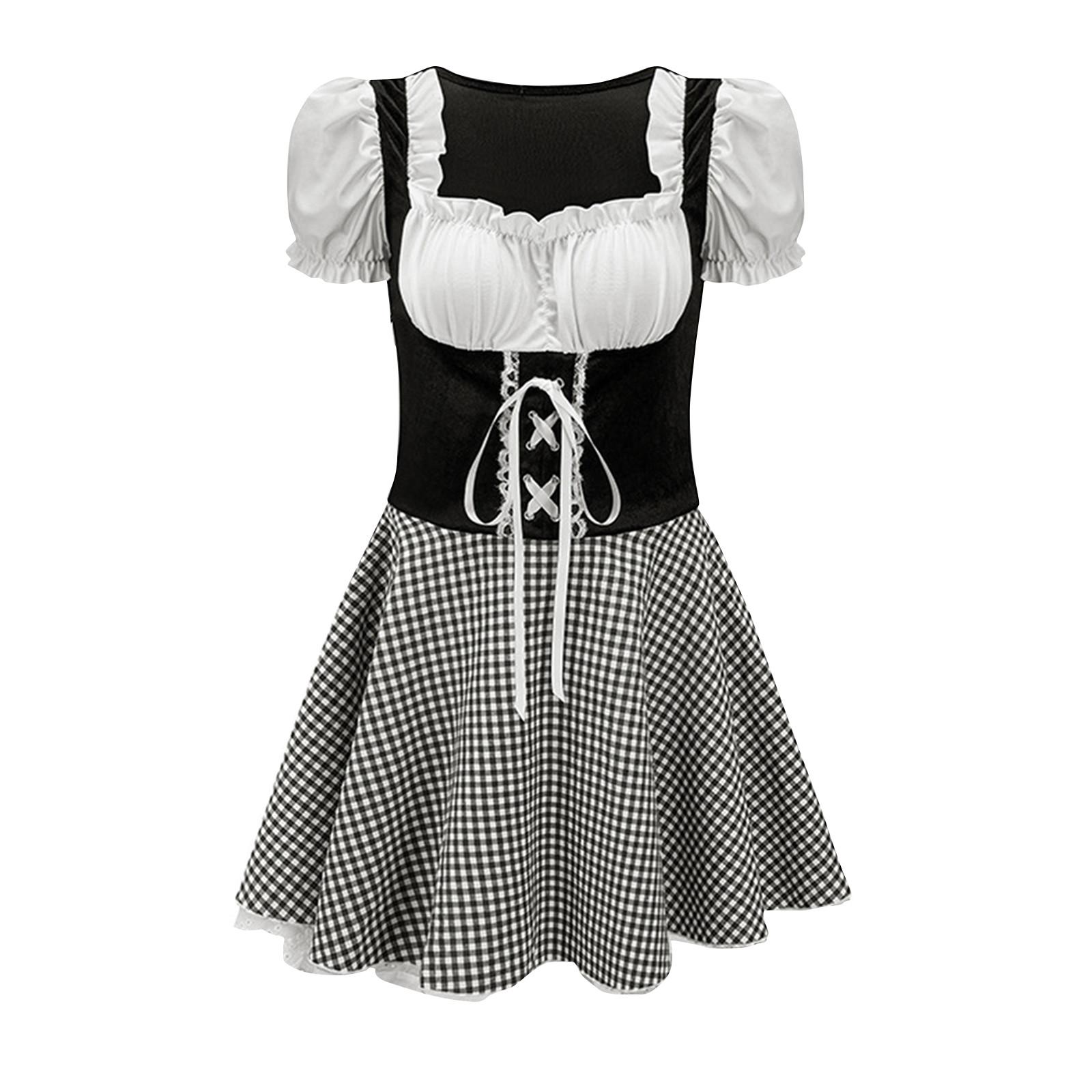 Beer Clothing Carnival Adult Women s Short Skirt Stage Performance Costume Dress L чёрный