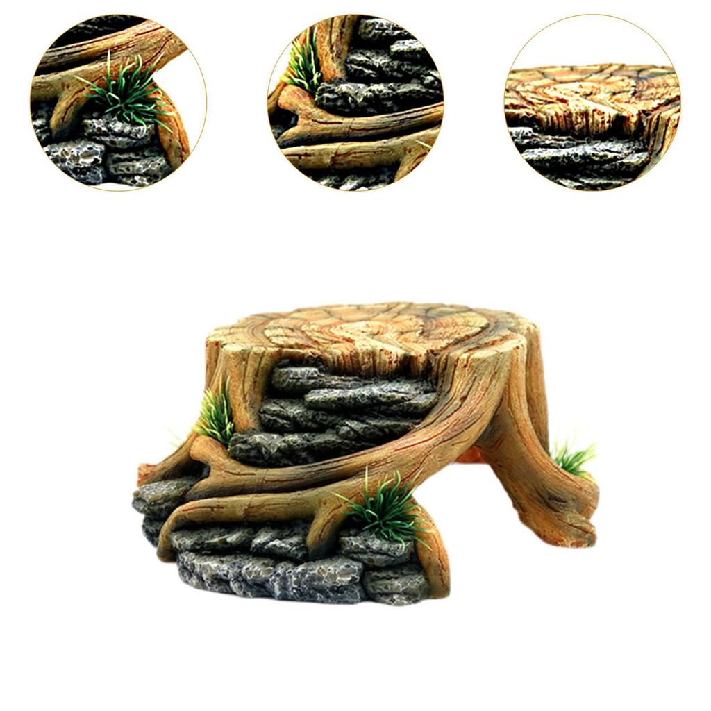 Reptile Hideout Resin Aquarium Decoration Landscape Decoration Aquarium Fish Tank Decoration for Snake Lizards Amphibians