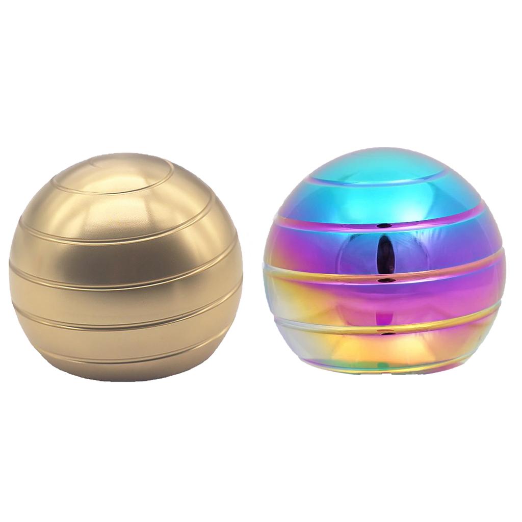 Colorful Rotating Tabletop Ball, Fingertip Top Toy, Round Ball, Leisure Stress Relief Toy, Office Gold, Dazzling Colors
