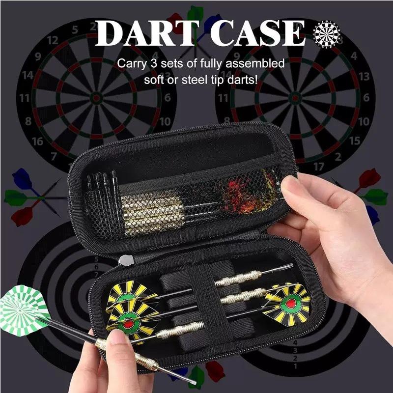 1pc Soft Tip Dart Case Portable 3 Darts Storage Bag EVA Hard Shell Material Multi Functional Dart Holder