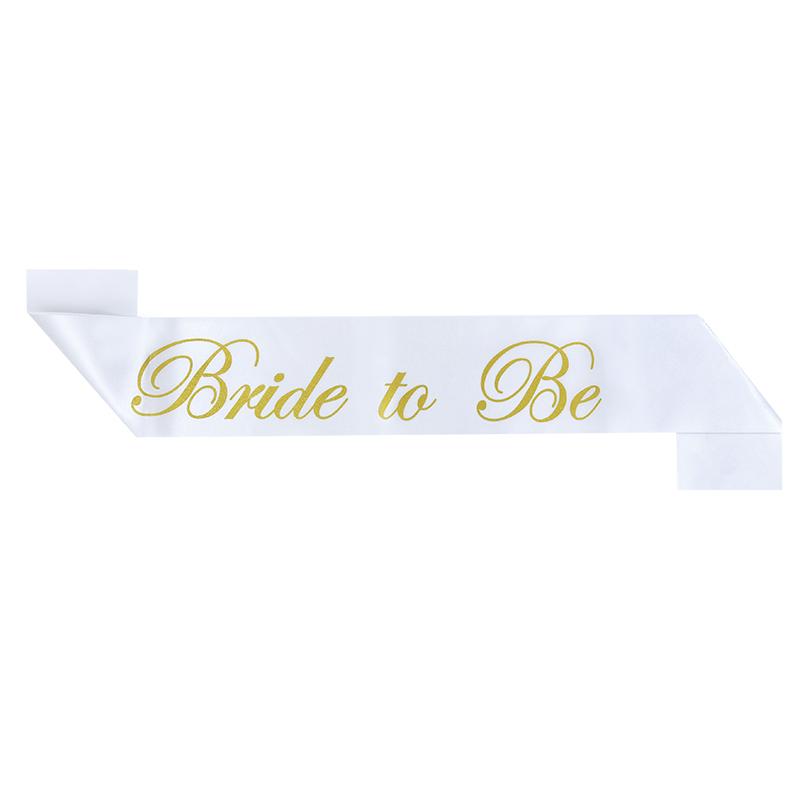 

Bride To Be Sash White Veil with Comb Badge Wedding Bridal Shower Decoration Bachelorette Party Hen Night Supplies Groom To Be