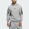 adidas Basketball Spacer Hoodie Unisex Medium Grey Heather JD7466