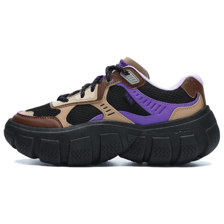 FILA BOLLA Textile, Synthetic Leather Trendy Low top Chunky Sneakers Women s Black Purple F12W321105FBB 38