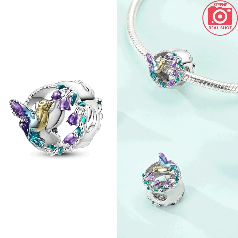 Charm Beads Glowing Luminous Firefly Original Copper Butterfly Pendant Fit Bracelet Charm Making Jewelry Fine Gift Accessory