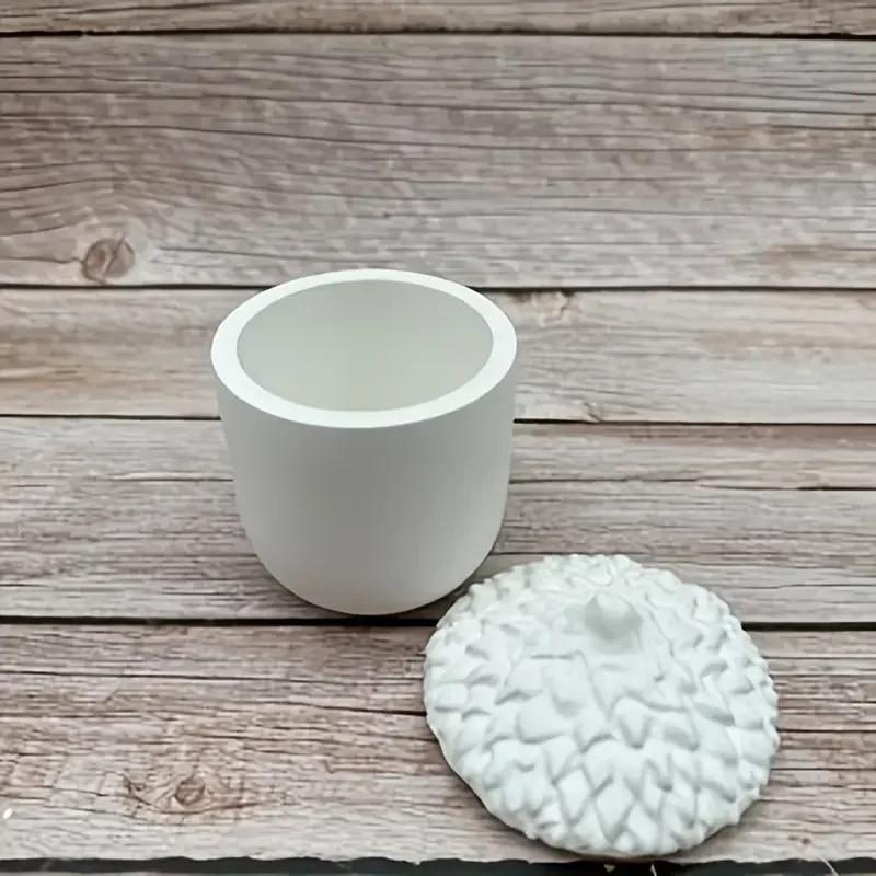 Latest Models Pine Cone Jar Silicone Mold, Plaster Jar Mold, for DIY Flower Pots, Candlesticks, Pen Holders, Storage Jars