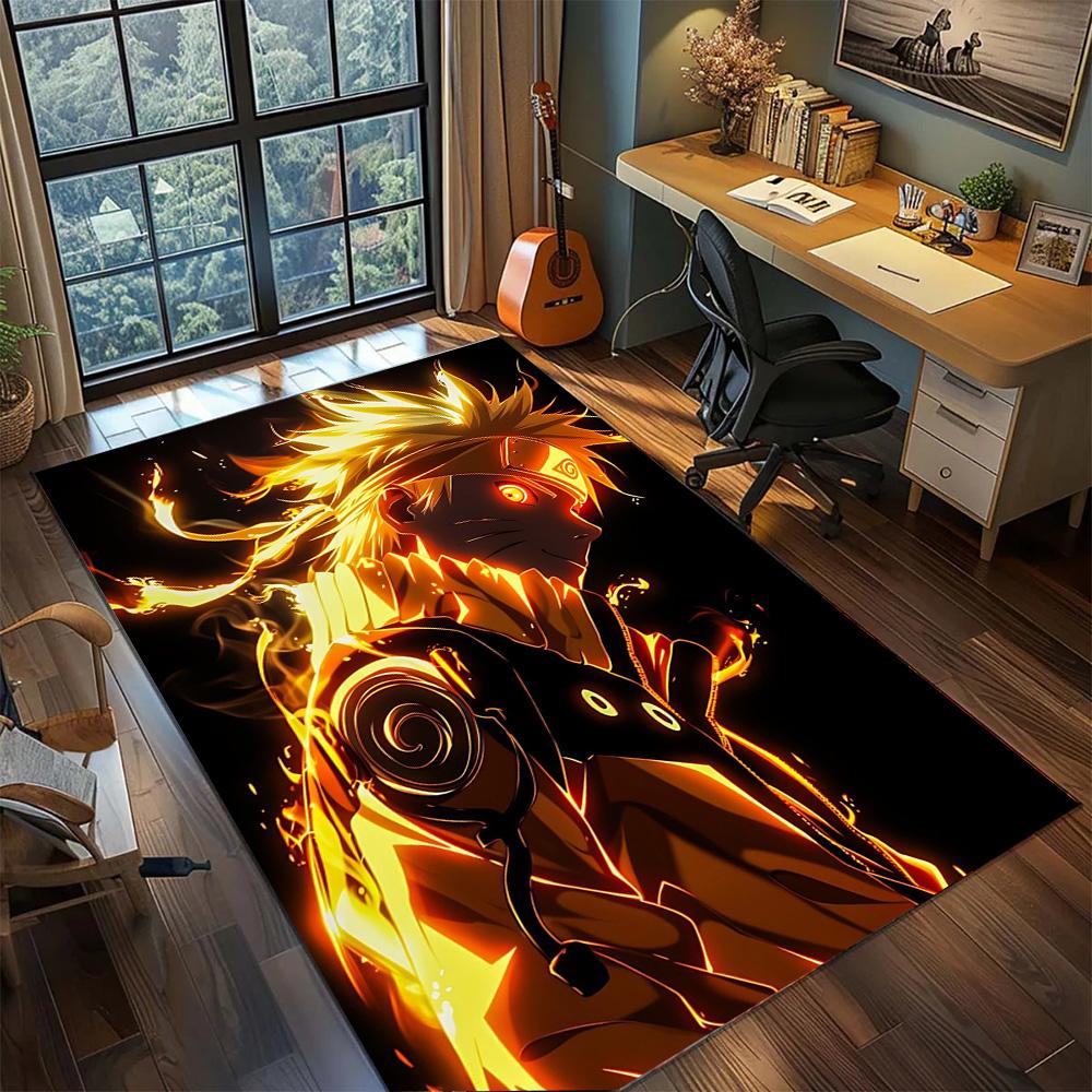 Naruto Uzumaki Floor Mat Household Daily Decor, Non Slip Washable Large Area Carpet Rug Gamer Room.-TING