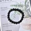 8mm Black Onyx Bead Necklace 10mm Bracelet Set Men and Women Beaded Choker Long Necklace Jewelry