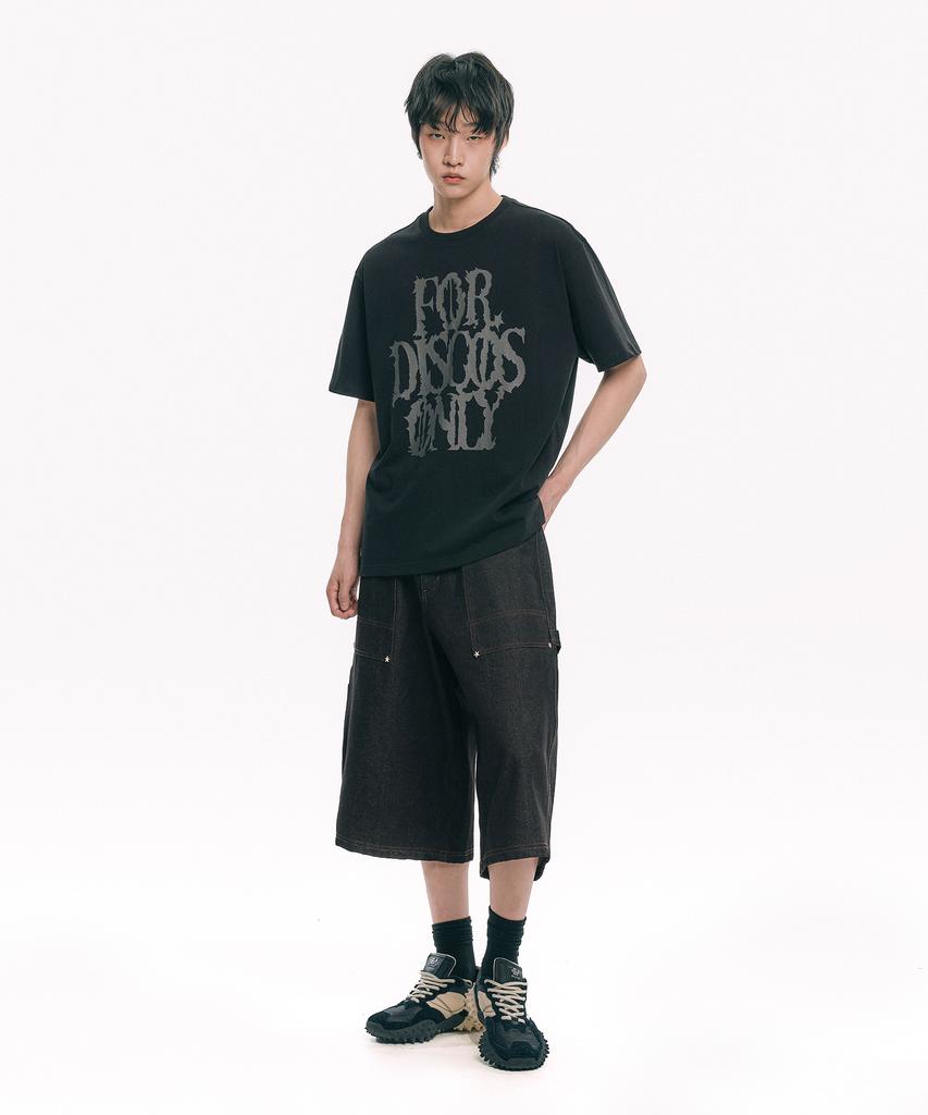 MOO Disco Graphic Short Sleeve T-Shirt - Black
