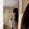 Star with the Same Temperament Retro Polka Dot Vest Dress Women's Summer Daughter Feeling Wrinkled Waist Thin Skirt
