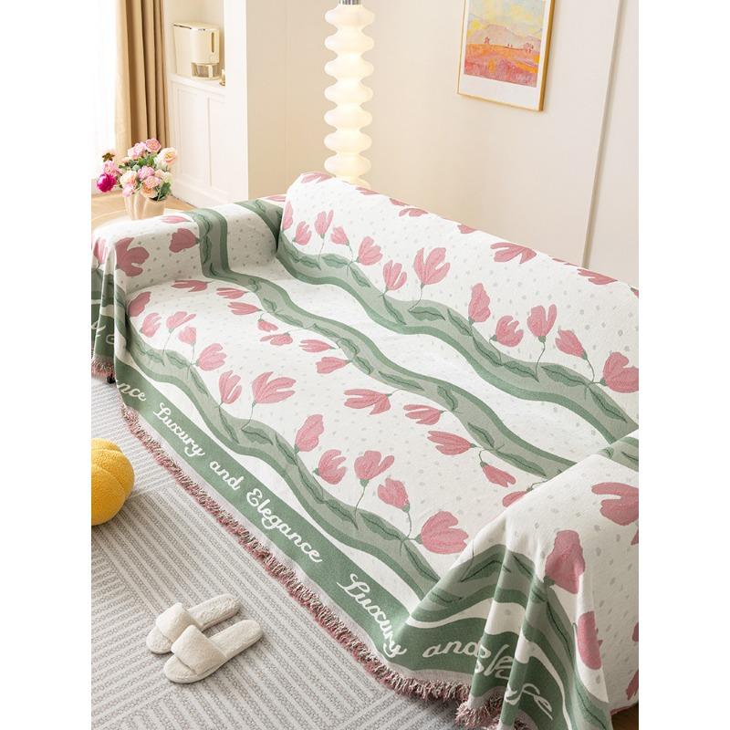 Chenille Sofabezug Stoff Vier Jahreszeiten Universalbezug Abdeckung All-Inclusive Universal Rückenlehnenhandtuch Rutschfeste Kissen Decke