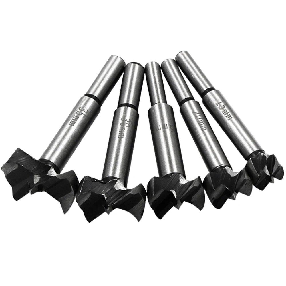 

Набор из 5 сверл с плоским крылом для сверления и развертывания отверстий по дереву, набор режущих инструментов для открывания отверстий, 15-35 мм Round handle