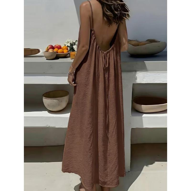 New women's suspender loose casual summer dress high-end temperament spring and summer women's clothing women's summer