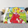 Candy Candy Cartoons Flannel Throw Blanket Cute Anime Blanket for Bed Office Warm Bedding Throws#