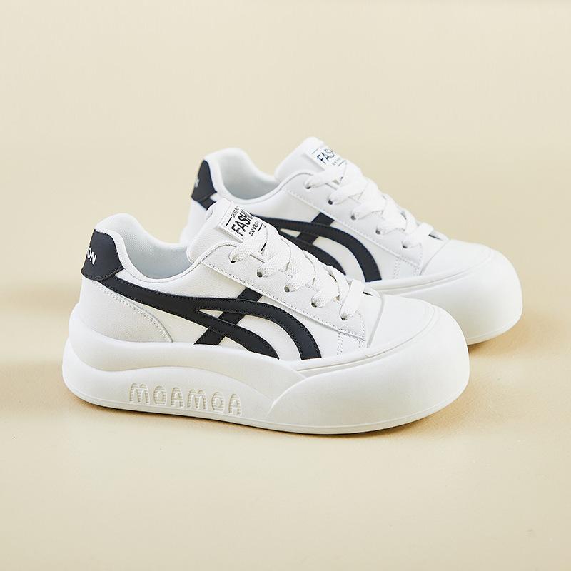 

Кроссовки на толстой платформе для женщин, повседневные, нескользящие, со шнуровкой, дышащие, для ходьбы, удобные, для работы на открытом воздухе, теннисные туфли, женские кроссовки из искусственной кожи 40