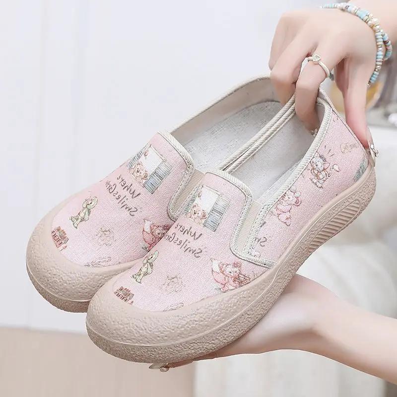 Fashion Comfortable and Elegant Cartoon Pattern Breathable Women's Shoes Designer Luxury New In Deals Original On Offer Ladies Footwear