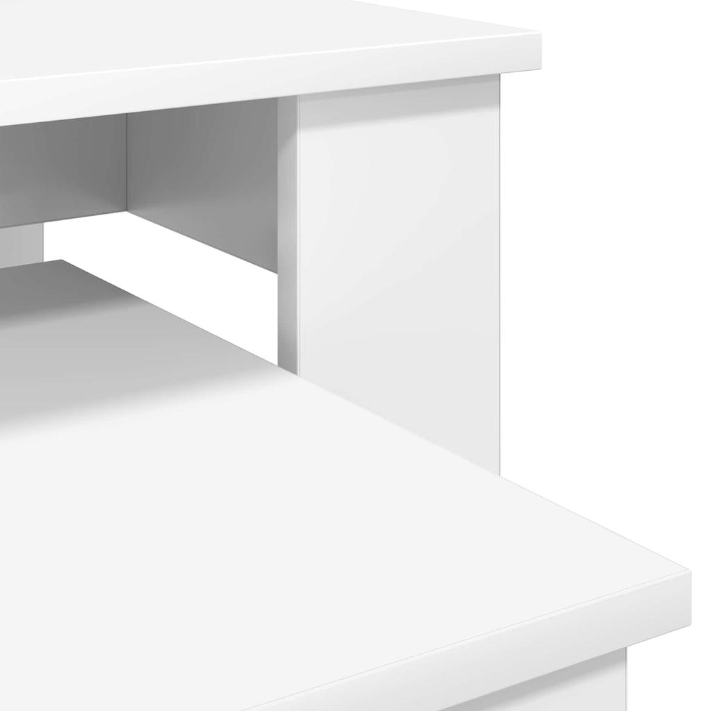 Coffee Table Set 2 Pieces White 100 X 50 X 42 Cm Engineered Wood
