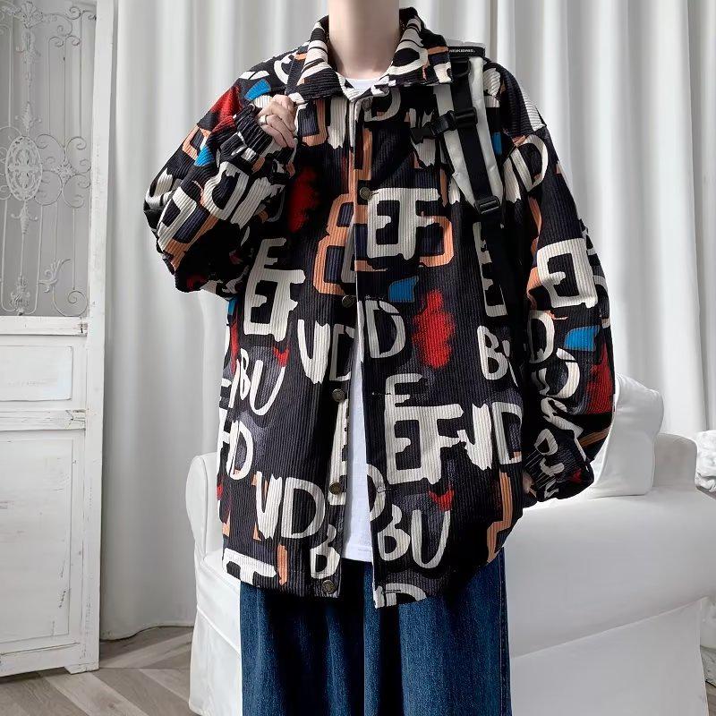 Men's Trendy Corduroy Hip Hop Jacket - Korean Style for Spring and Autumn