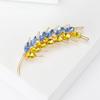 Elegant Wheat Sheaf Brooch Pin Exquisite Wheat Ear Lapel Pin Embellished with Sparkling Stones for Women Girls