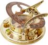 Marine - Antique Brass, Copper Sundial, Compass, Sundial