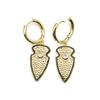 Boucles d'oreilles - LUXENTER - Otla - Or 18 carats - Zircone brillante - Pendant crochet