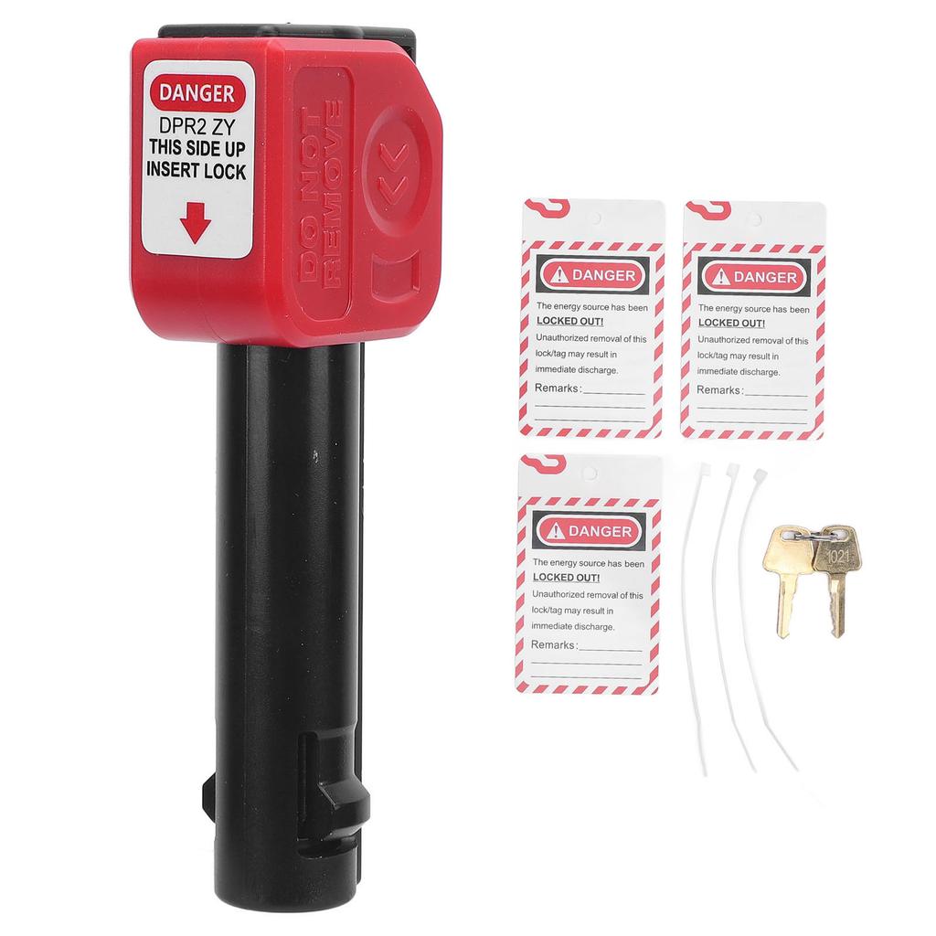 Circuit Breaker Lockout Tagout Device Kit Self Locking Fusing Circuit Breaker Lock for 14mm Dia