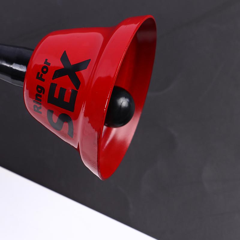 Red Metal Bell with Ring In Hand Manual Rattle Sex for Ring Party Decoration