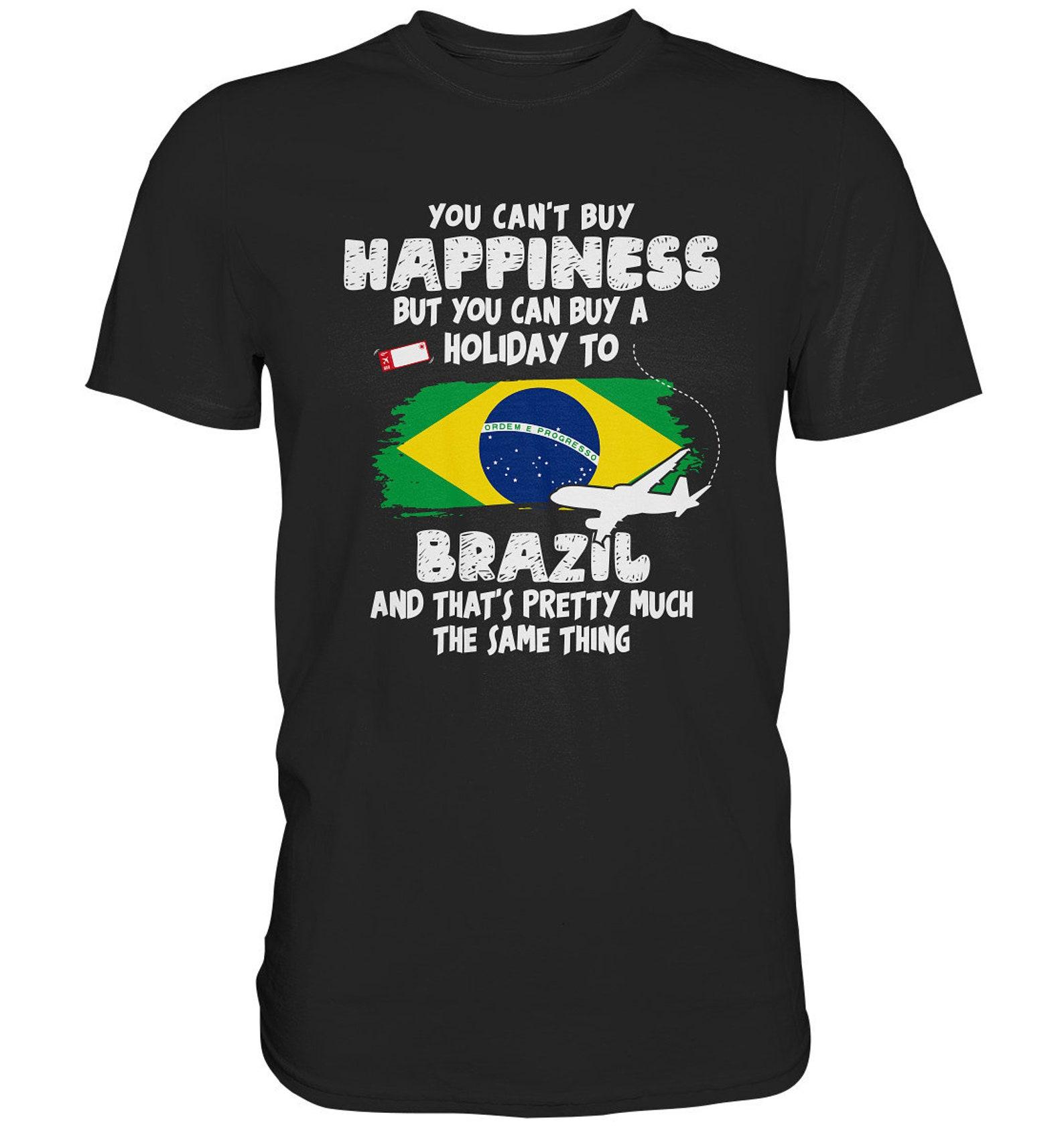 Holiday To Brazil T-Shirt Brazilian Flag Brasilia Gift Brazilian - Premium Shirt L