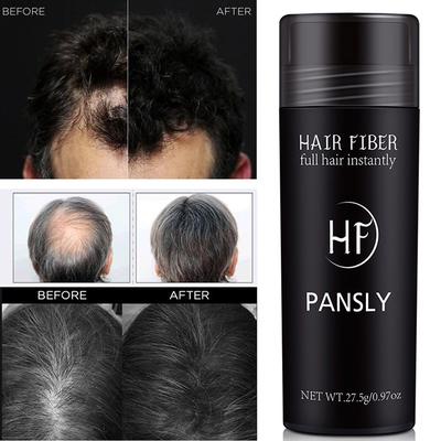 Schwarzes Faserpulver, Haaraufbaufasern, dicker, Concealer, Haarausfall, volles Haar