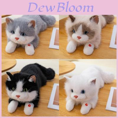 Simulated Cat Plush Doll With Sound Function Children Companion Toy For Kids And Teens Gift