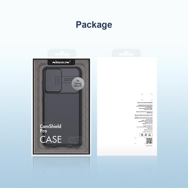 Dla Samsung Galaxy S21 5G NILLKIN Seria Black Mirror Pro Camshield Pełne Pokrycie Pyłoszczelne Odporne na Zarysowania Etui na Telefon