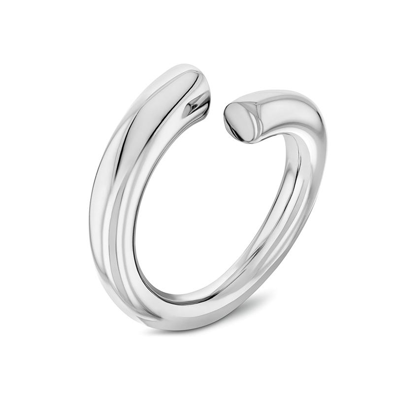 Calvin Klein Fashion Series Spiral Design Steel Ring Women rings Silver 35000766 56