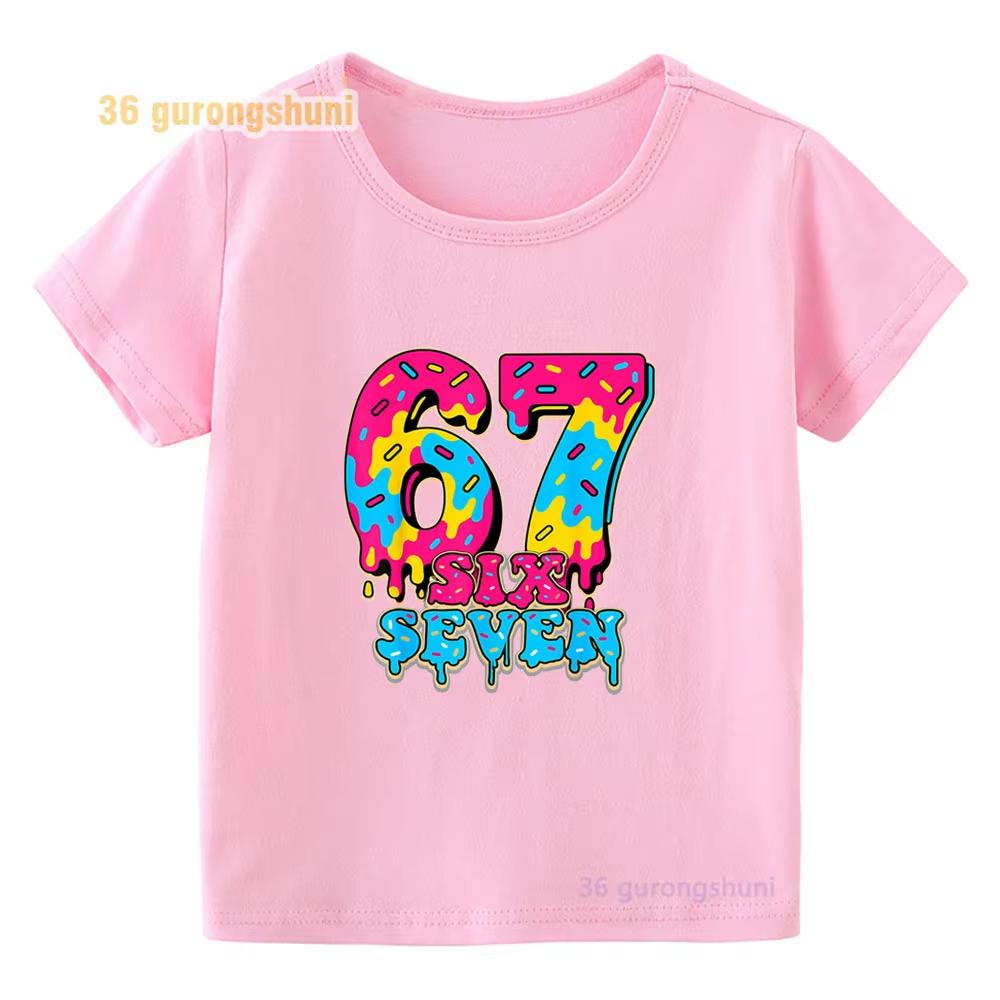 Kids Cute Sailor 67 Number Graphic TShirt Soft Cotton Casual Wear for Boys Girlsdf0122