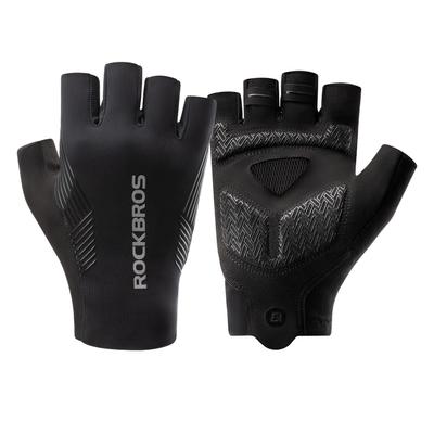 ROCKBROS Cycling Fingerless Cycling Bike for Men and Women Gloves, Summer, Gloves, Bicycle/Road Gloves, Shock-Absorbing Pads, Abrasion-Resistant,