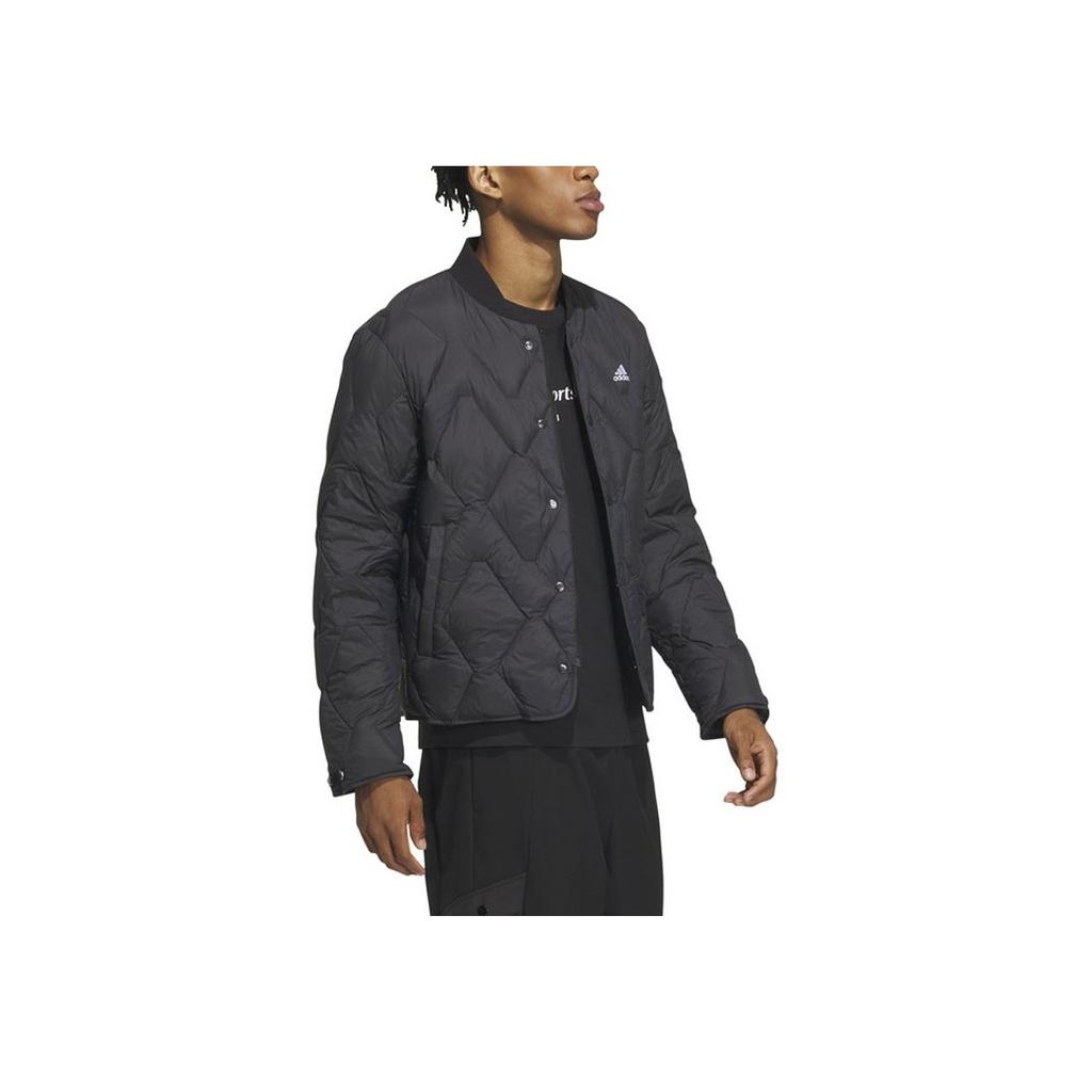 Adidas Solid Color Logo Outdoor Warm Sports Training Casual Down Jacket Men Outerwear Black IW0775