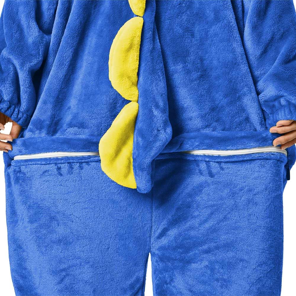 OLAOLA Dinosaur Kigurumi Pajamas for Animal Fluffy Winter Cute Loungewear for Warm and Warm for Cold Weather Flannel Material L Adults, Cosplay,