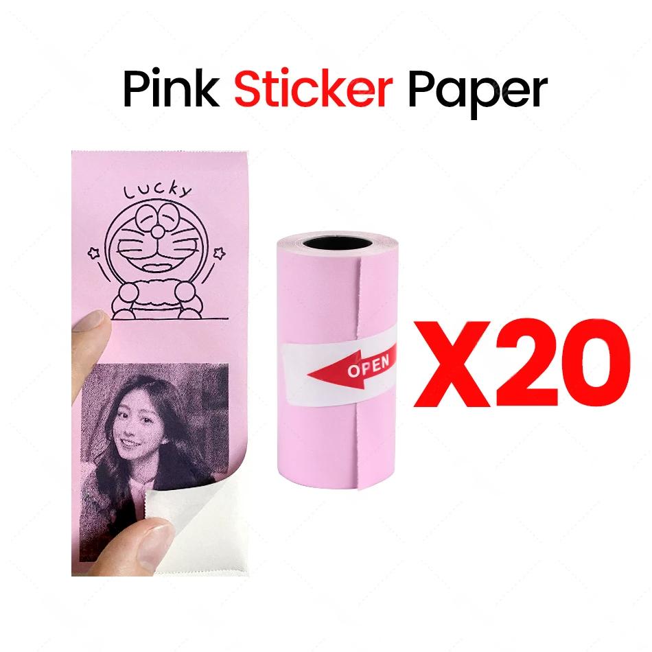 20 Rolls of Thermal Adhesive Paper, 57*30mm, Paper for Mini Thermal Printer