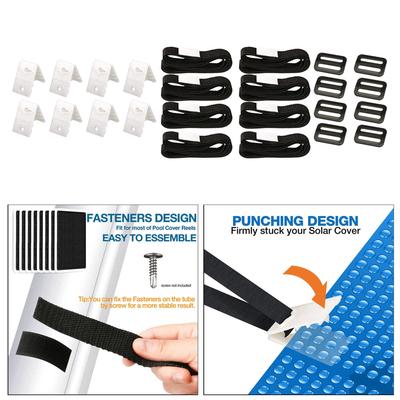 Pool Cover Tightening Straps Pool Ruler Solar Cover Reel Attachment Kit For Home For Gym Easy To Assemble Solar Blanket Cover